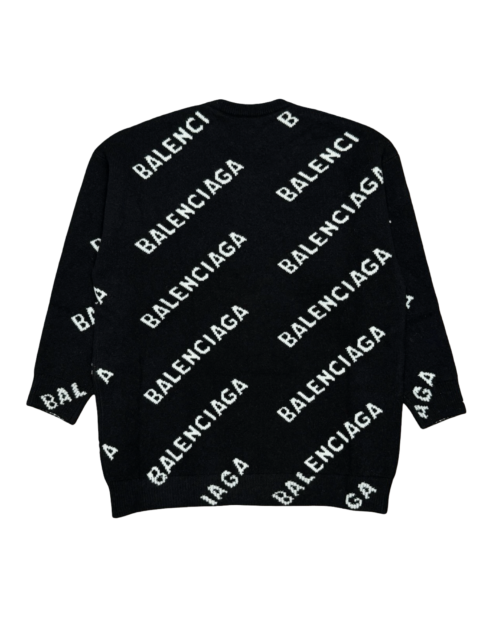 BALENCIAGA ALL OVER LOGO SWEATER