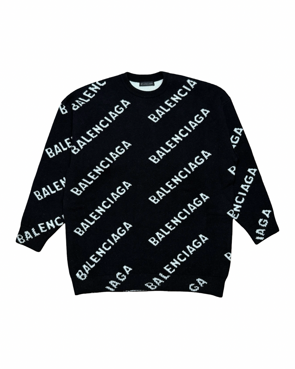 BALENCIAGA ALL OVER LOGO SWEATER