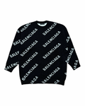 BALENCIAGA ALL OVER LOGO SWEATER