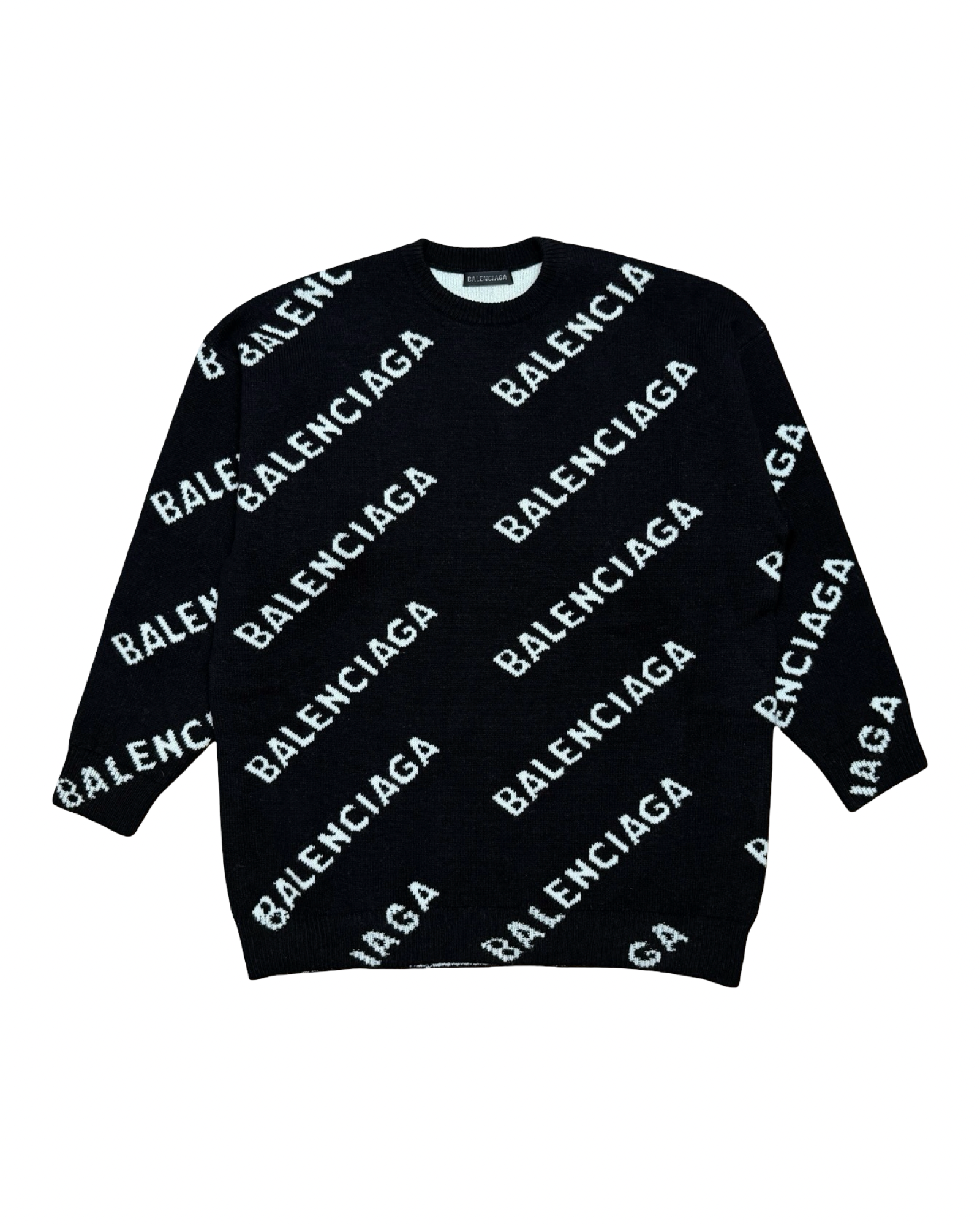 BALENCIAGA ALL OVER LOGO SWEATER