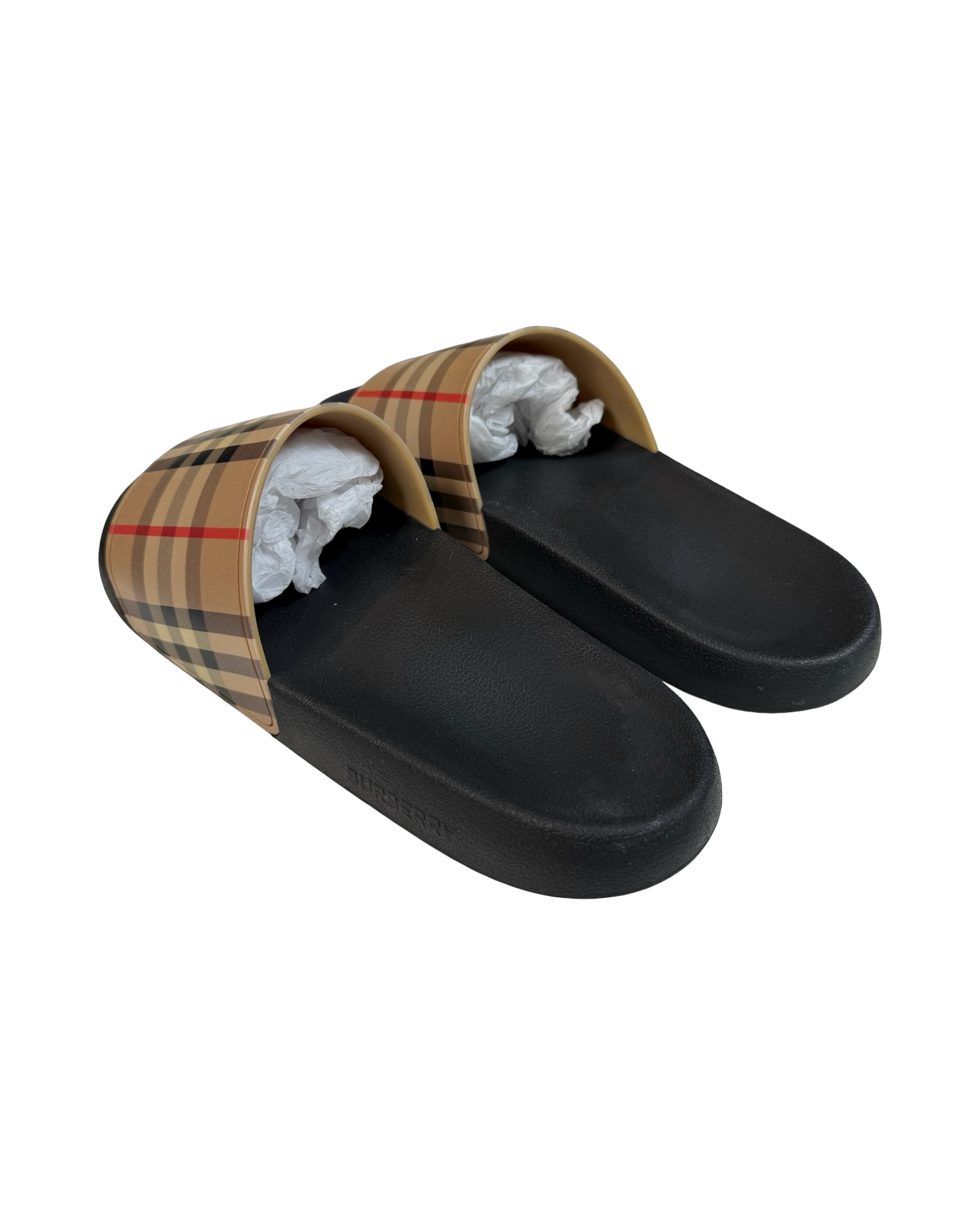 BURBERRY MONOGRAM SLIDES