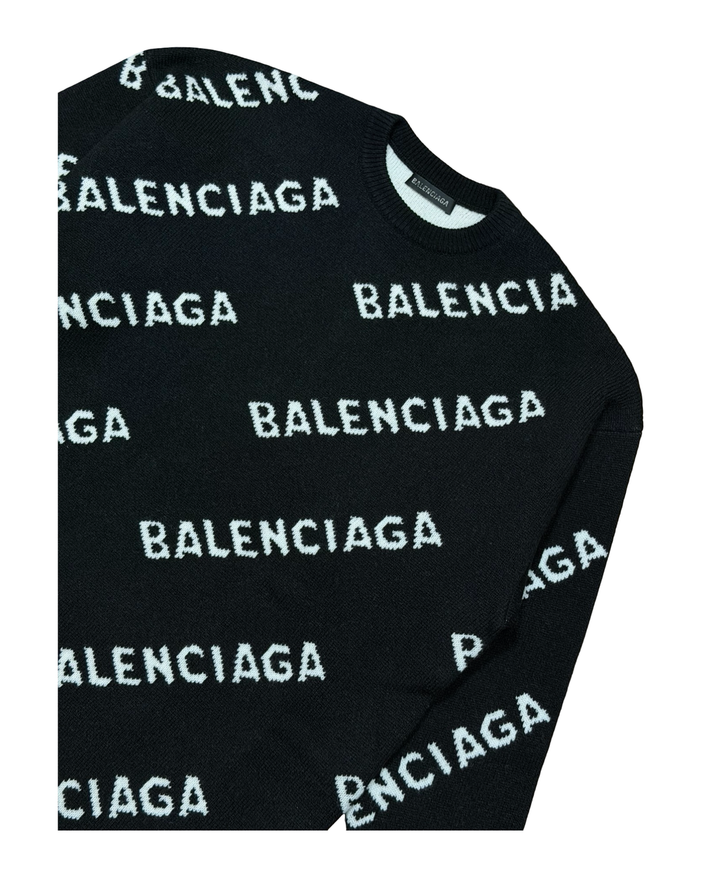 BALENCIAGA ALL OVER LOGO SWEATER