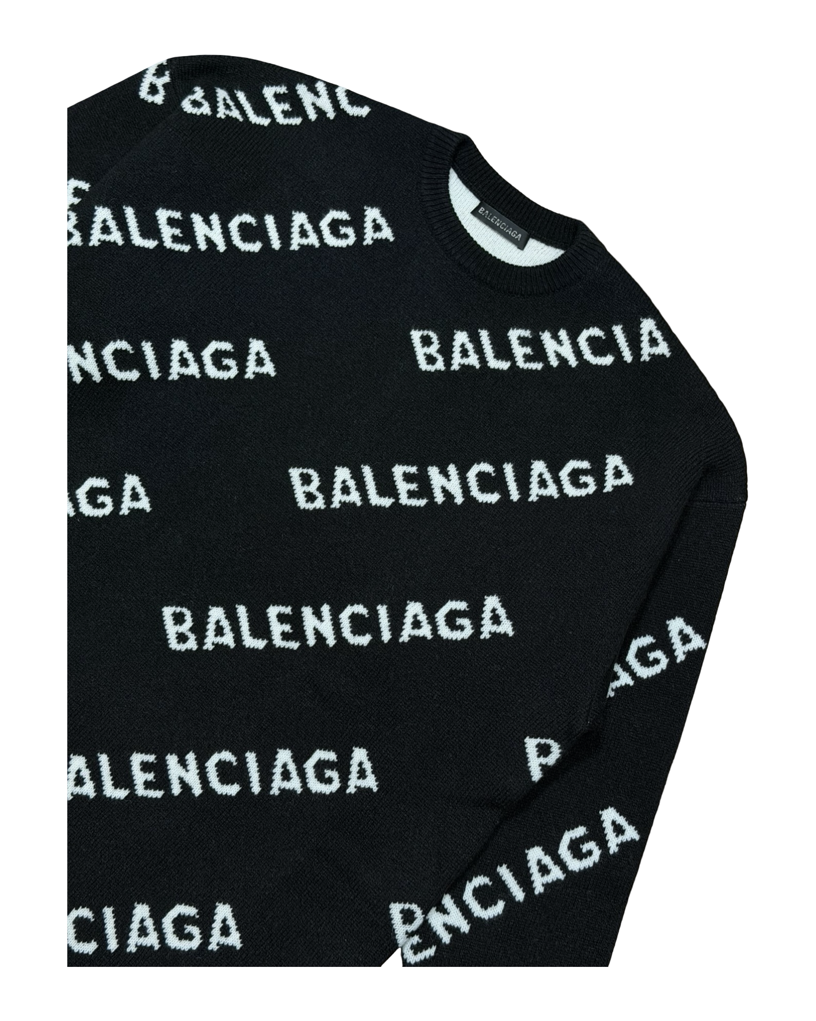 BALENCIAGA ALL OVER LOGO SWEATER